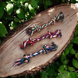 3 Pk, Rope Bone Dog Toy